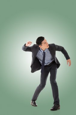 Asya iş adamı mücadele poz