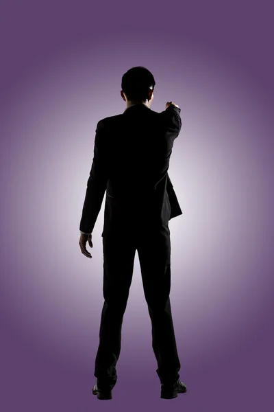 Silhouette of business man — Stock Photo, Image