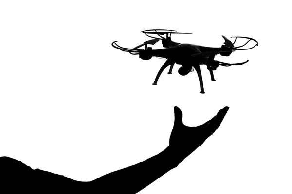 Silhuett av drone — Stockfoto