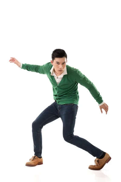 Asian young man dance — Stock Photo, Image