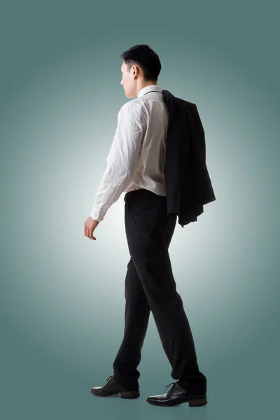 Businessman hold coat — Stock Photo, Image