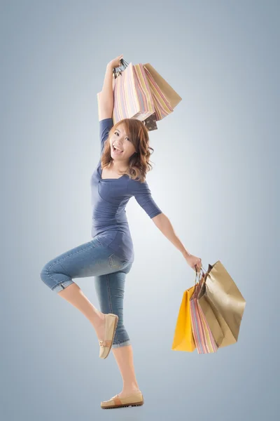 Mujer alegre de compras —  Fotos de Stock