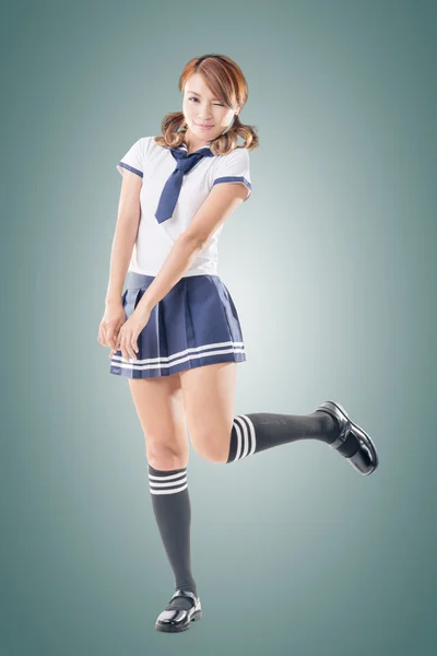 Japanese style school girl Royalty Free Stock Images