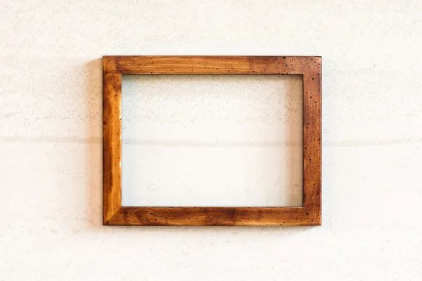 Стара фото дерев'яна рамка — стокове фото