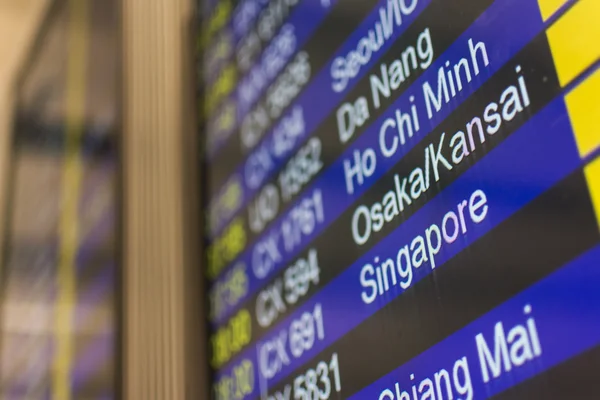 Flight on billboard — Stock Photo, Image