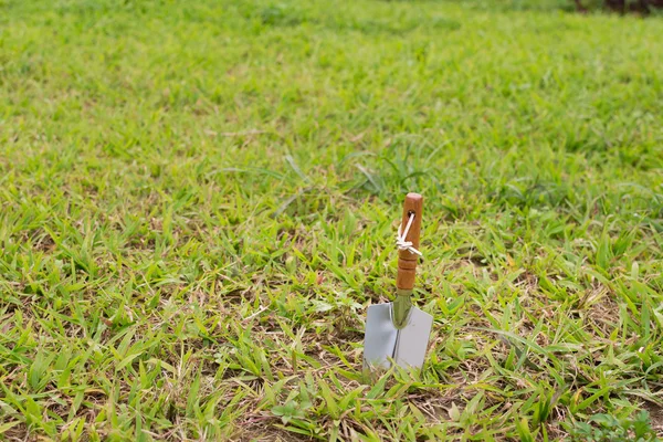 Pás na terra — Fotografia de Stock