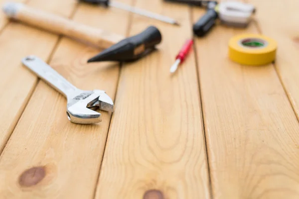 Tools with wooden — Stock Photo, Image