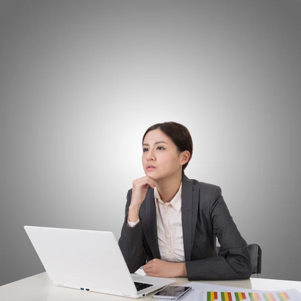 Worried business woman of Asian — Stock Photo, Image