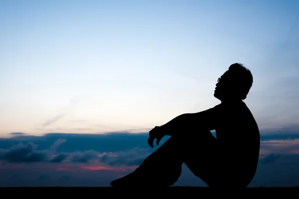 Young man sit — Stock Photo, Image