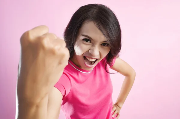 Asiático mulher poder — Fotografia de Stock