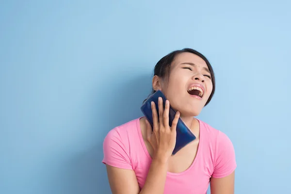 Woman neck pain — Stock Photo, Image