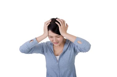 baş ağrısı Asyalı kadın