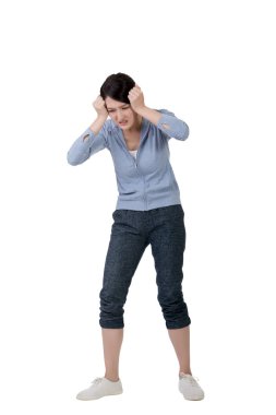 baş ağrısı Asyalı kadın