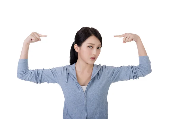 Strong Asian woman — Stock Photo, Image