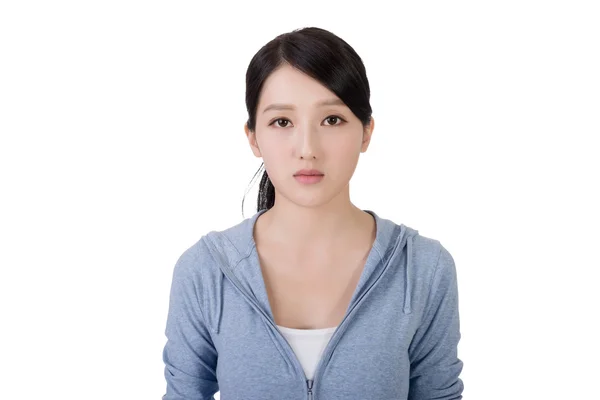 Woman face with sadness — Stock Photo, Image