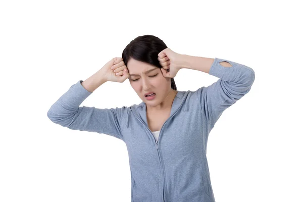 Headache asian woman — Stock Photo, Image