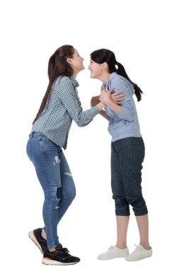 kadın arkadaşı ile