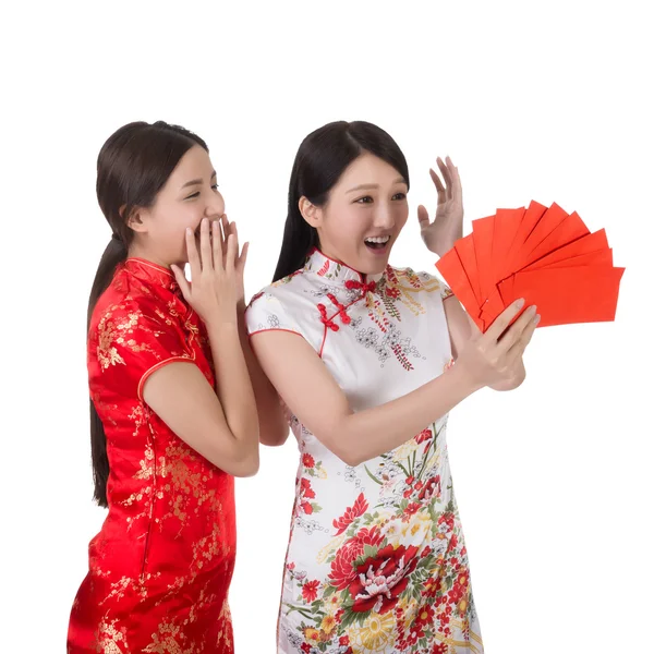 Chinese new year woman — Stock Photo, Image