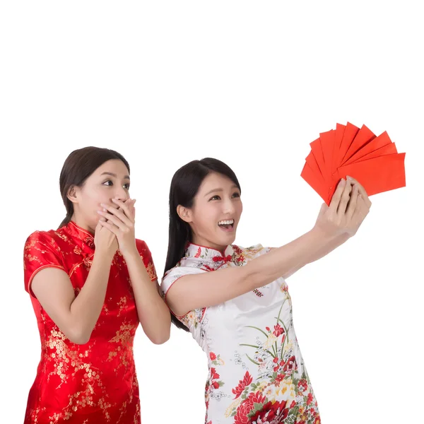 Chinese new year woman — Stock Photo, Image