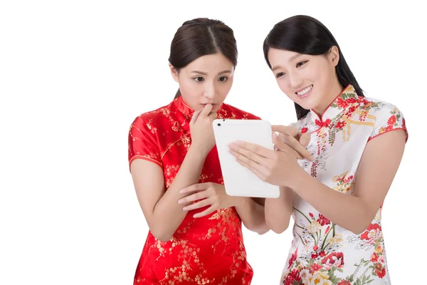 Women using pad — Stock Photo, Image