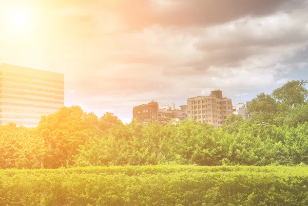 Landschap van stad — Stockfoto