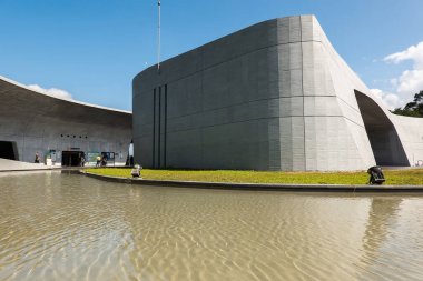 Nantou, Tayvan - 5 Kasım 2019: Xiangshan Ziyaretçi Merkezi 'nin modern mimarisi