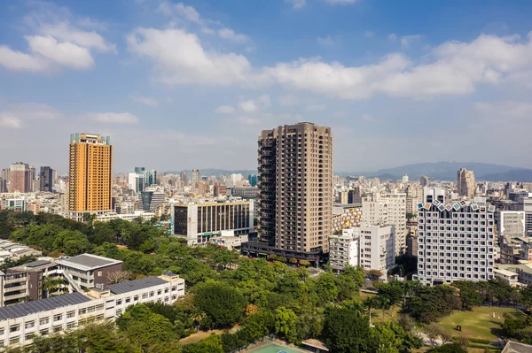 Taichung Taiwan November 2019 Stadtbild Der Stadt Taichung Mit Wolkenkratzern — Stockfoto