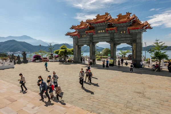 Nantou Taiwan December 2019 Beroemde Bezienswaardigheid Van Wenwu Tempel Sun — Stockfoto