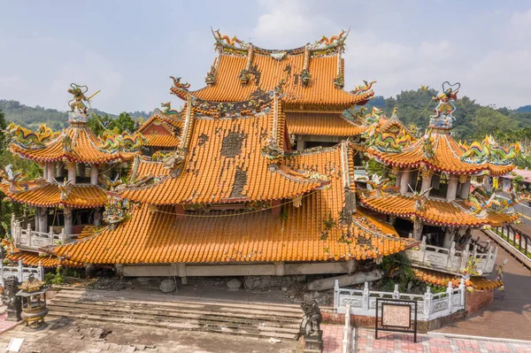 Nantou Jiji Tajwan Września 2019 Widok Lotu Ptaka Ruiny Świątyni — Zdjęcie stockowe
