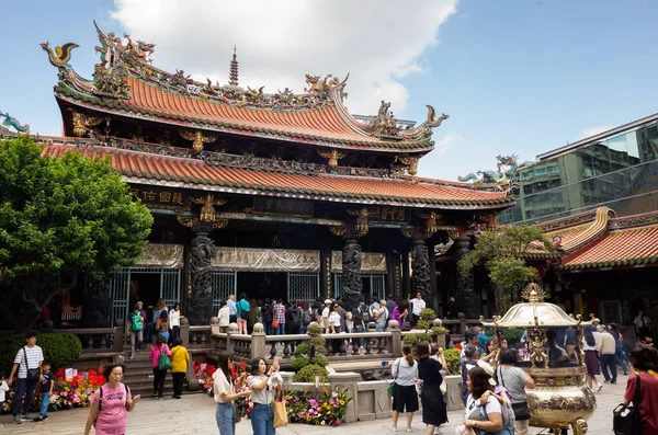 Taipei Taiwan Oktober 2019 Beroemde Attractie Van Lungshan Tempel Taipei — Stockfoto