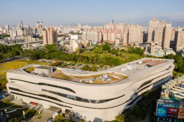 Taichung, Tayvan - 27 Aralık 2019: Tayvan, Asya 'da Ulusal Kamu Bilgileri Kütüphanesi
