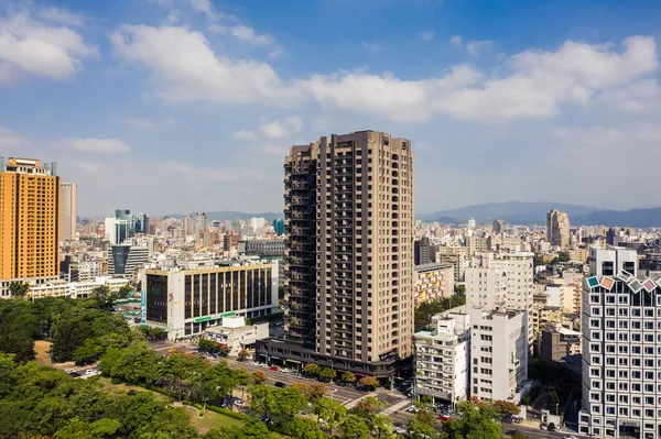 Taichung Taiwan November 21Th 2019 Cityscape Taichung City Skyscrapers Blue — Stock Photo, Image