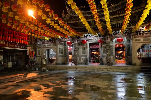 Changhua Taiwan Gennaio 2020 Tempio Lukang Tianhou Notte Changhua Taiwan — Foto Stock