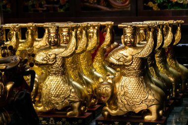 Taichung, Tayvan - 20 Nisan 2020: Zengin tanrı Taichung, Tayvan, Asya 'nın kurucu tapınağı Guangtian' ın ünlü tapınağı