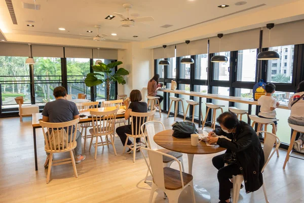 Taichung Taiwan September 2020 Modern Gebouw Interieur Van Beroemde Boekenwinkel — Stockfoto