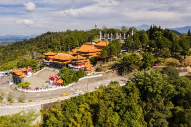 Nantou, Tayvan - 9 Aralık 2019: Nantou, Tayvan 'daki Wenwu Tapınağı' nın ünlü simgesi