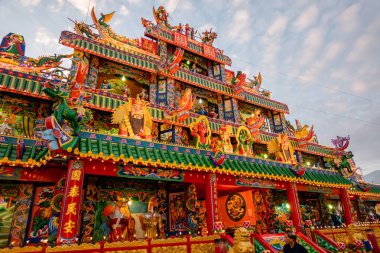 Nantou, Tayvan - 21 Aralık 2019: Shuili Taoizm karnavalı ve fedakarlığı, her 12 yılda bir Shuili Kasabası, Nantou İlçesi, Tayvan