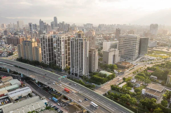 Banqiao Taiwan October 20Th 2019 Aerial View Morning Cityscape Banqiao — Stock Photo, Image