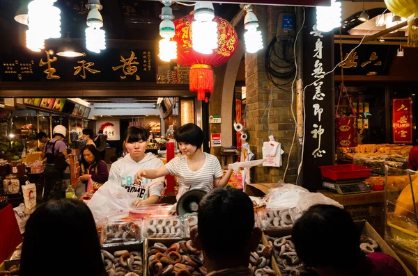 Taipei Taiwan Januari 2020 Marktplaats Van Dihua Street Chinees Nieuwjaar — Stockfoto