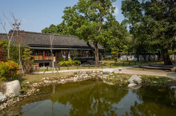 Chiayi Taiwán Febrero 2020 Parque Hinoki Village Con Edificios Antiguos — Foto de Stock