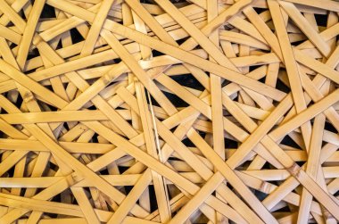 Kopyalama alanı olan sarı bambu zanaat arka planı ve hiç kimse