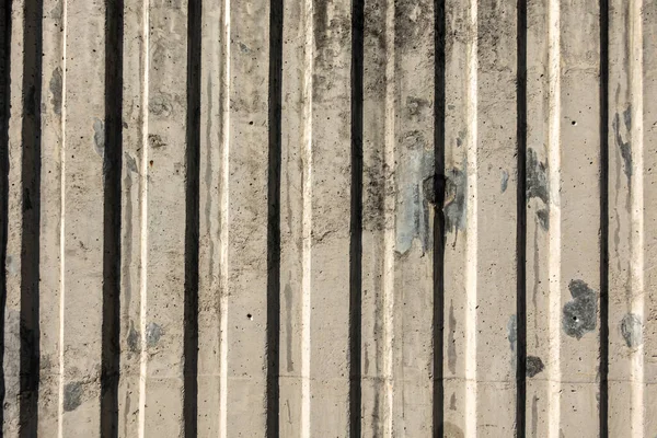 Mur Ciment Gris Avec Lignes Verticales Ombre — Photo