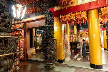 Taichung, Tayvan - 20 Nisan 2020: Zengin tanrı Taichung, Tayvan, Asya 'nın kurucu tapınağı Guangtian' ın ünlü tapınağı