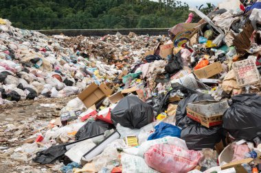 Yuchi, Tayvan - 27 Haziran 2020: Nantou, Tayvan 'daki çöp sahası