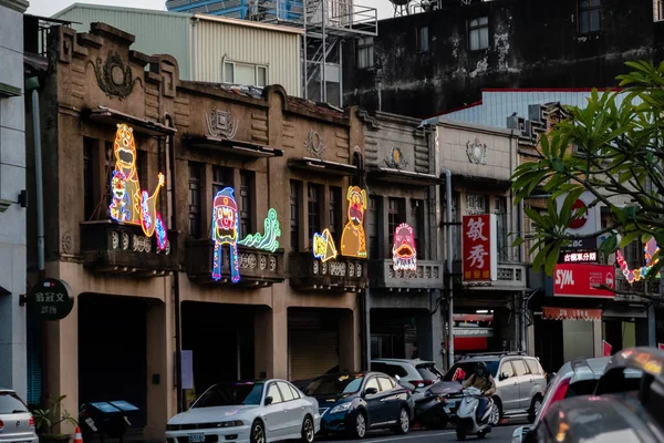 Tainan City Taiwan Feb 3Rd 2020 Asian Lantern Decoration Buildings — Stock Photo, Image