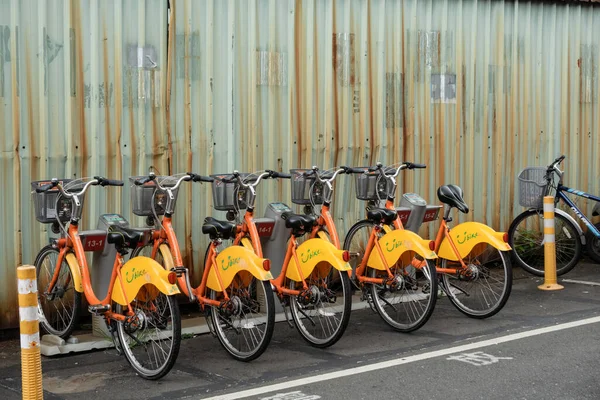 Новый Тайбэй Тайвань Июня 2020 Года Ubike Система Обмена Велосипедами — стоковое фото