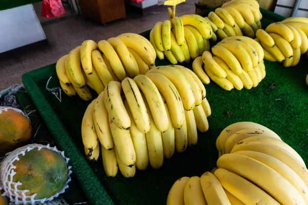 Grupo Bananas Mercado Tradicional Taiwan — Fotografia de Stock