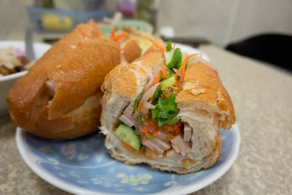 Berühmtes Vietnamesisches Sandwich Einem Restaurant Taiwan — Stockfoto