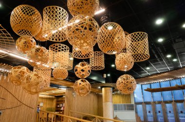 Nantou, Tayvan - 9 Ocak 2020: Nantou, Tayvan 'daki bambu sanat müzesinin ünlü cazibesi