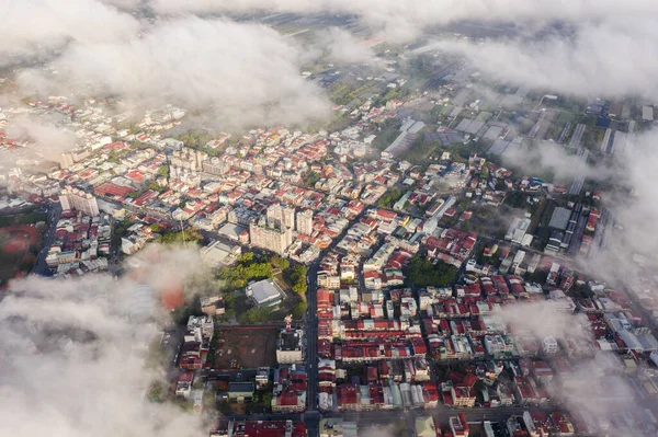 Puli Nantou Enero 2020 Vista Aérea Del Paisaje Urbano Puli — Foto de Stock